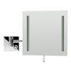 Alfi Brand Polished Chrm Wall Mount Sqr 8" 5x Magnifying Cosmetic Mirror W/ Light ABM8WLED-PC